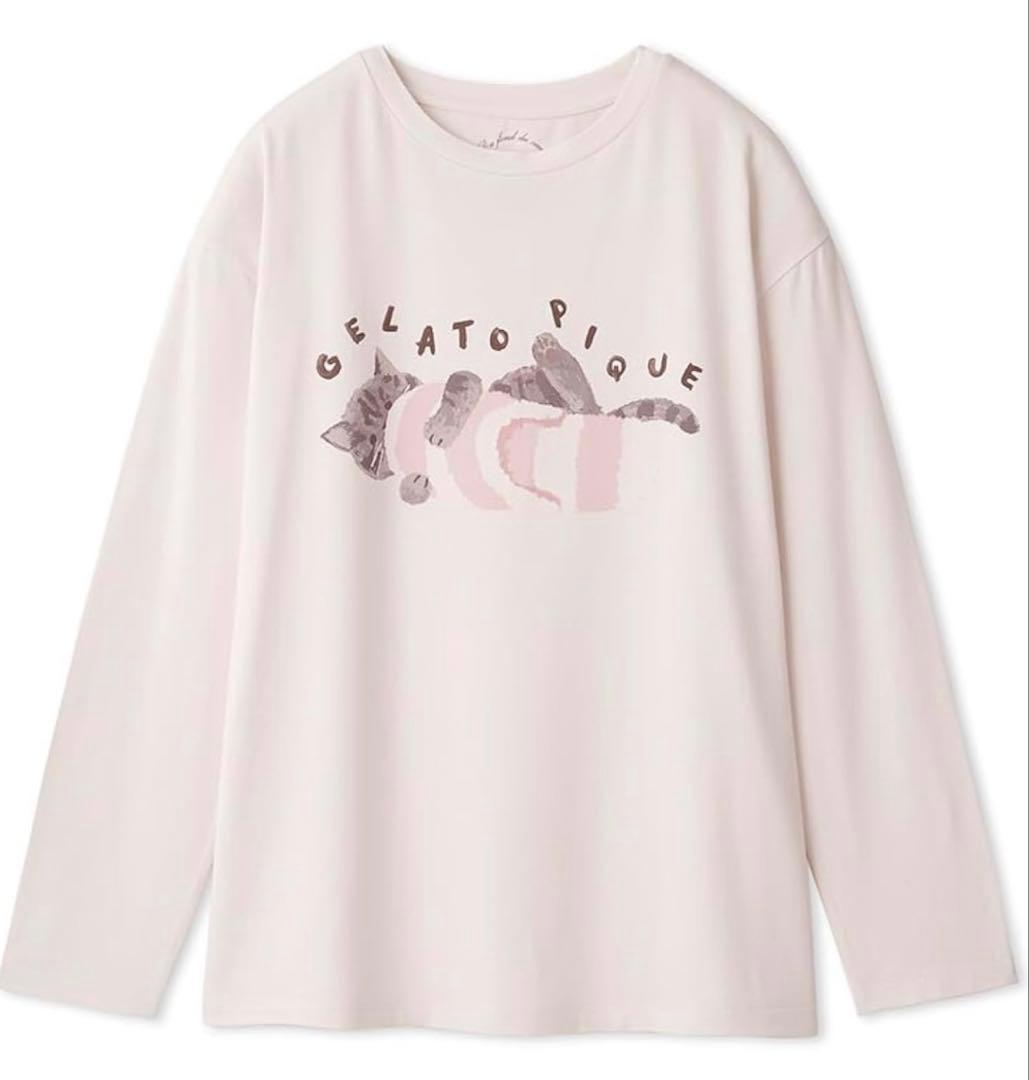 【新品・未使用】ジェラートピケ ルームウェア　猫柄