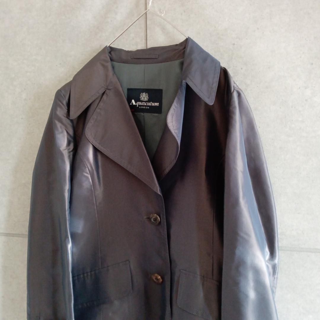 Aquascutum アクアスキュータム シルク コート 日本製 X3386