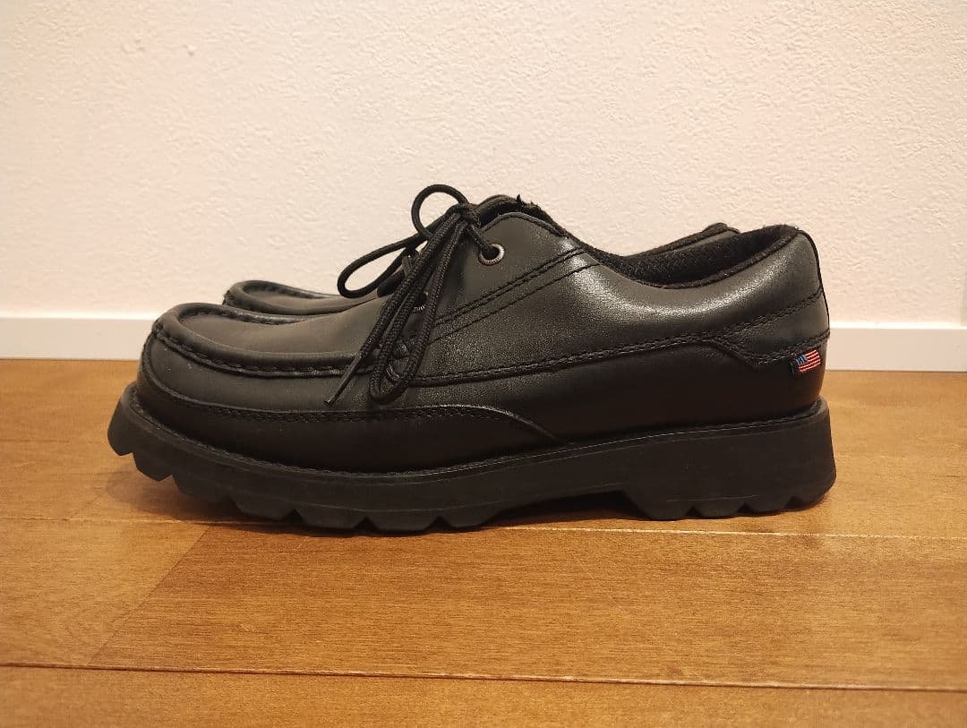 [希少]90s POLO SPORT モカシン レザーシューズ ブーツ ブラック