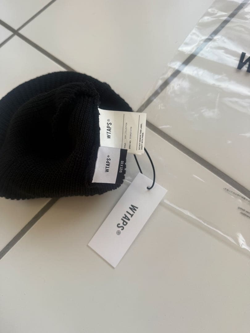 WTAPS 黒 ニット帽 タグ付き